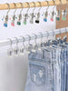 10-50pcs Multi-Functional Stainless Steel Clothes Clips Hangers, Heavy Duty Coat Hanger Hooks, Non-Slip Clothespin For Pants, Skirts Drying, Space Saving Organizer For Bedroom, Closet, Dorm